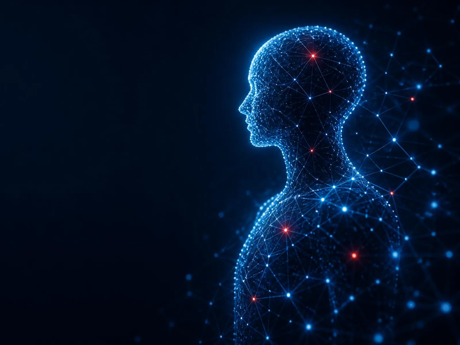 Abstract AI network lattice representing data-driven executive search
